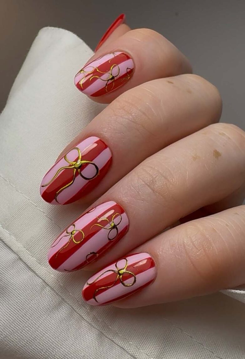 The Most Stunning Red & Pink Christmas Nail Designs of 2025