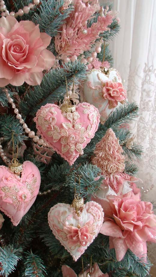 shabby chic aesthetic Christmas tree phone wallpaper