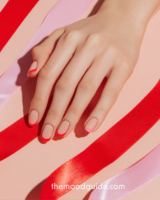 Simple Romantic Nails for Easy Valentines Themed Manicure