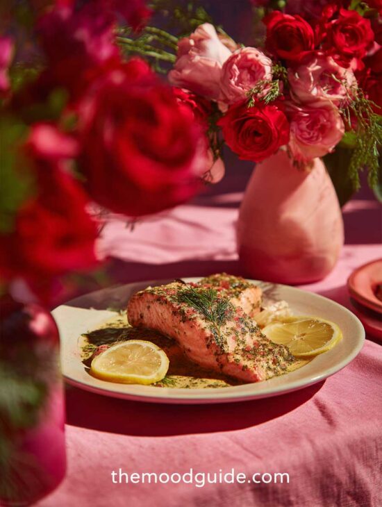 aesthetic simple delicious dinner for valentines day