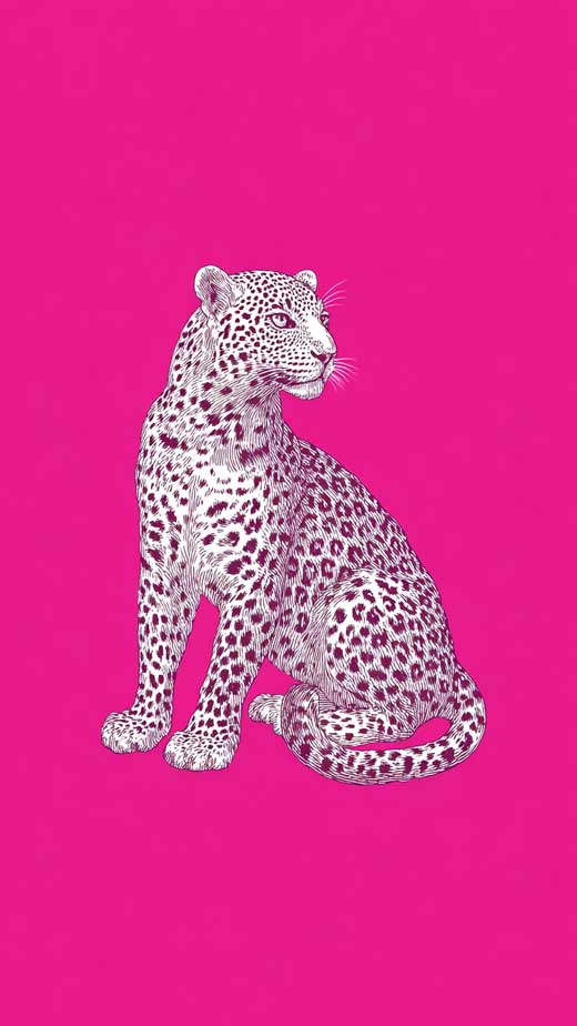 leopard pink preppy aesthetic wallpaper for iphone