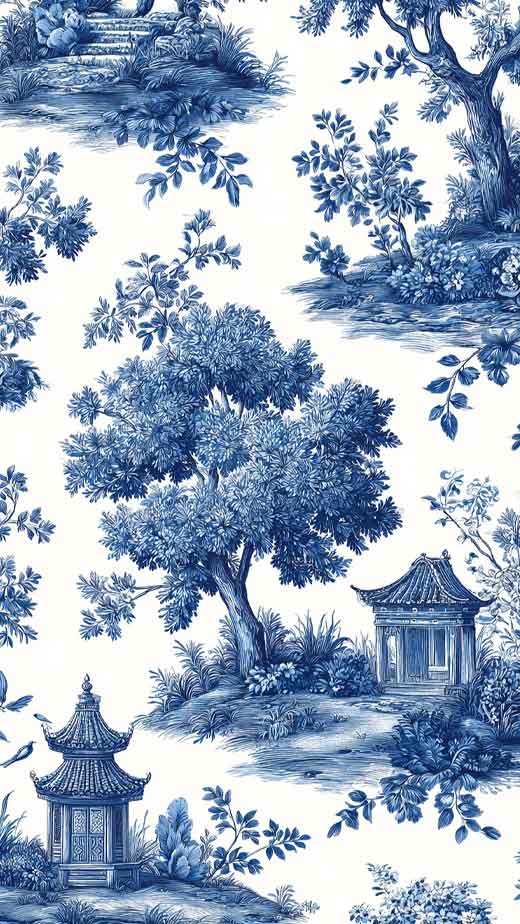 preppy blue and white wallpaper