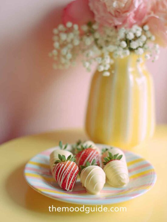strawberry dipped with white chocolate