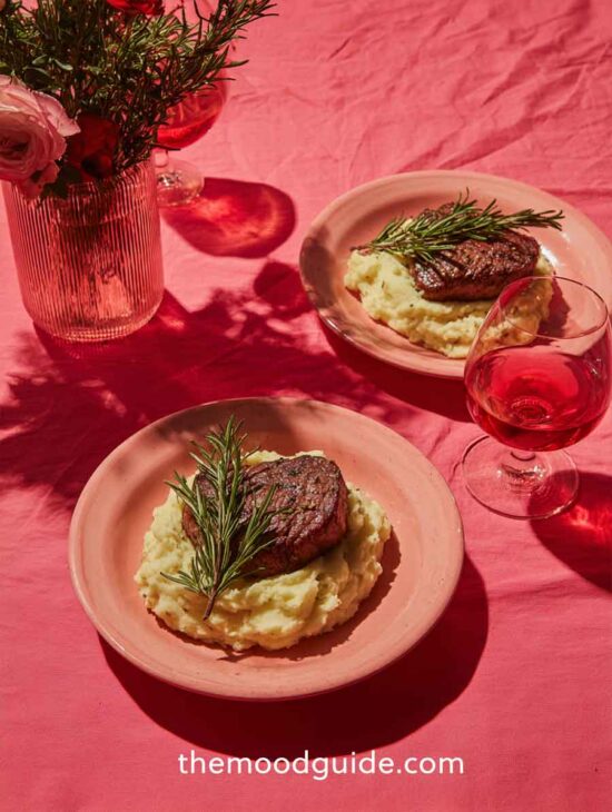 aesthetic easy dinner for two table setting