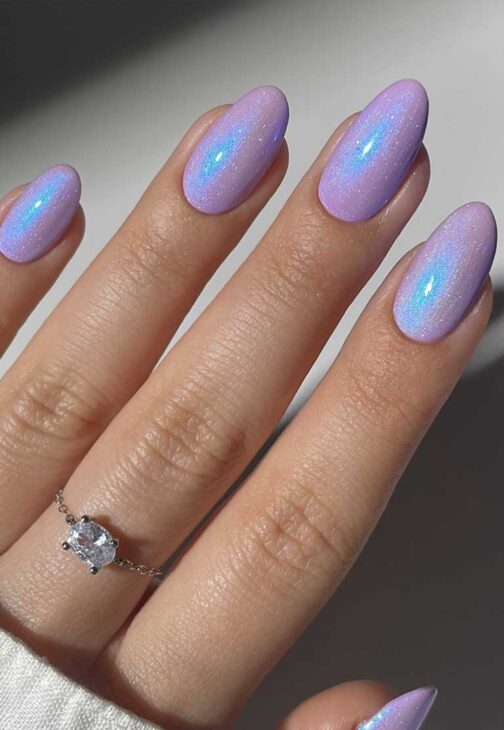 glazed lavender nails
