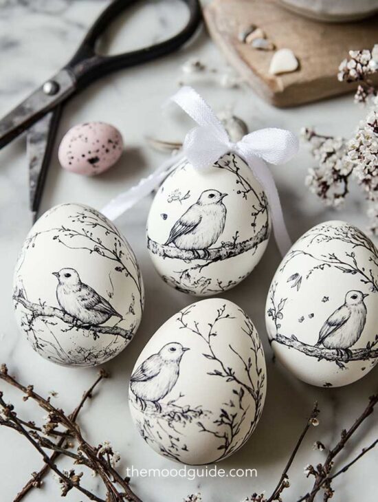 black art easter ehh birds vintage