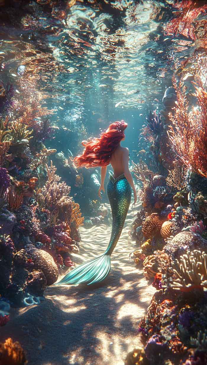 ariel mermaid aesthetic wallpaper