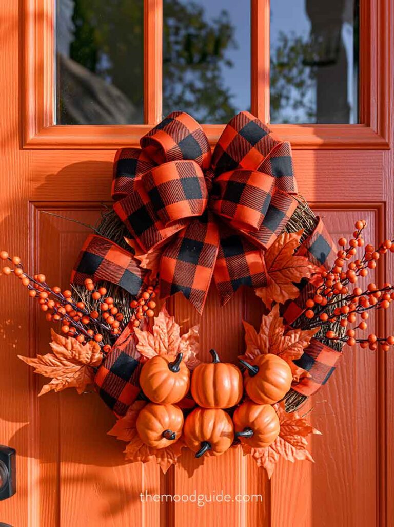30 Bright & Joyful Pumpkincore Fall Wreath Ideas (With the Exact Elements to Make Each One + Best Picks)