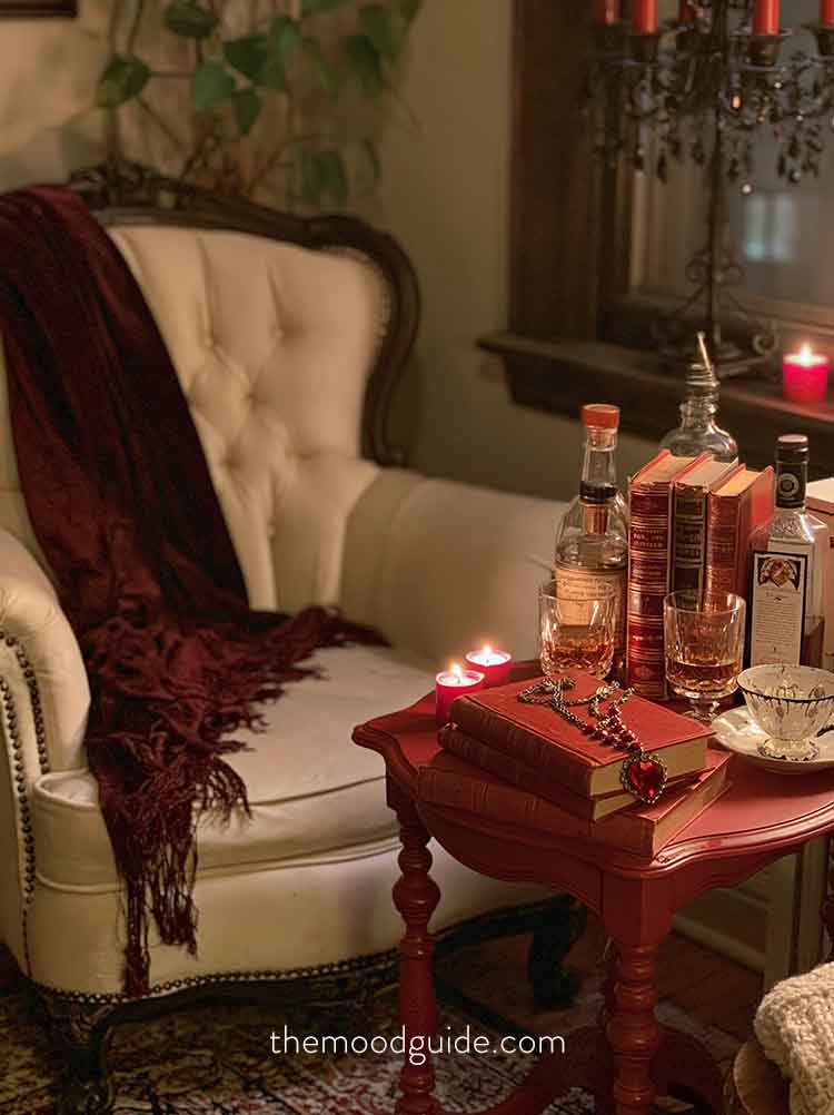 vampire dark autumn mood fall reading nook