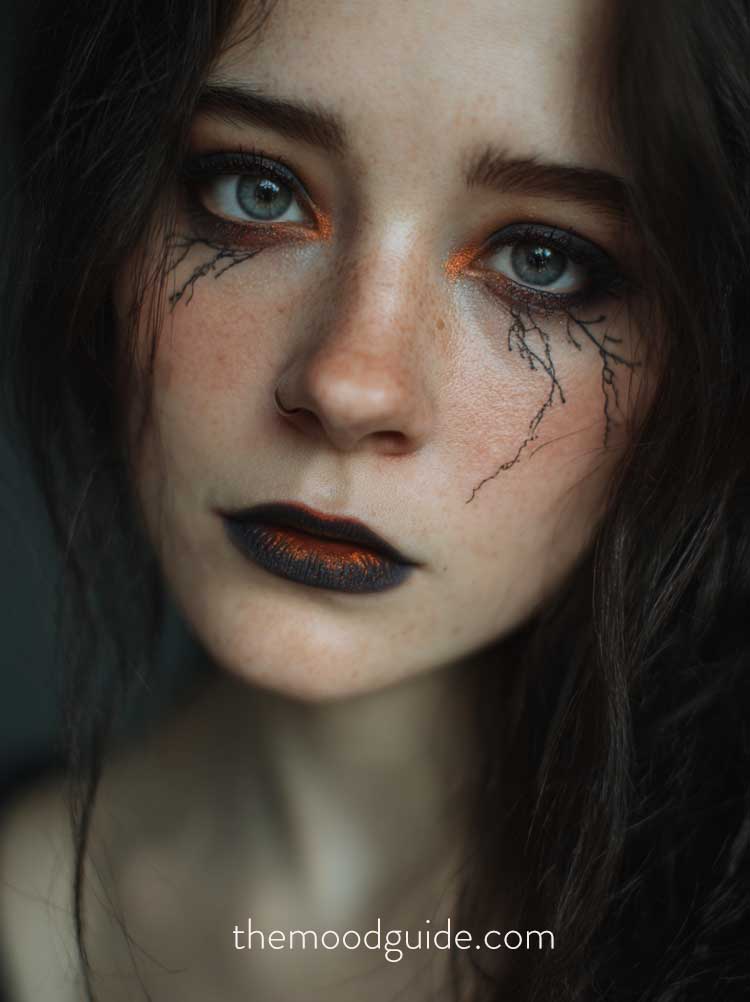 goth easy halloween makeup
