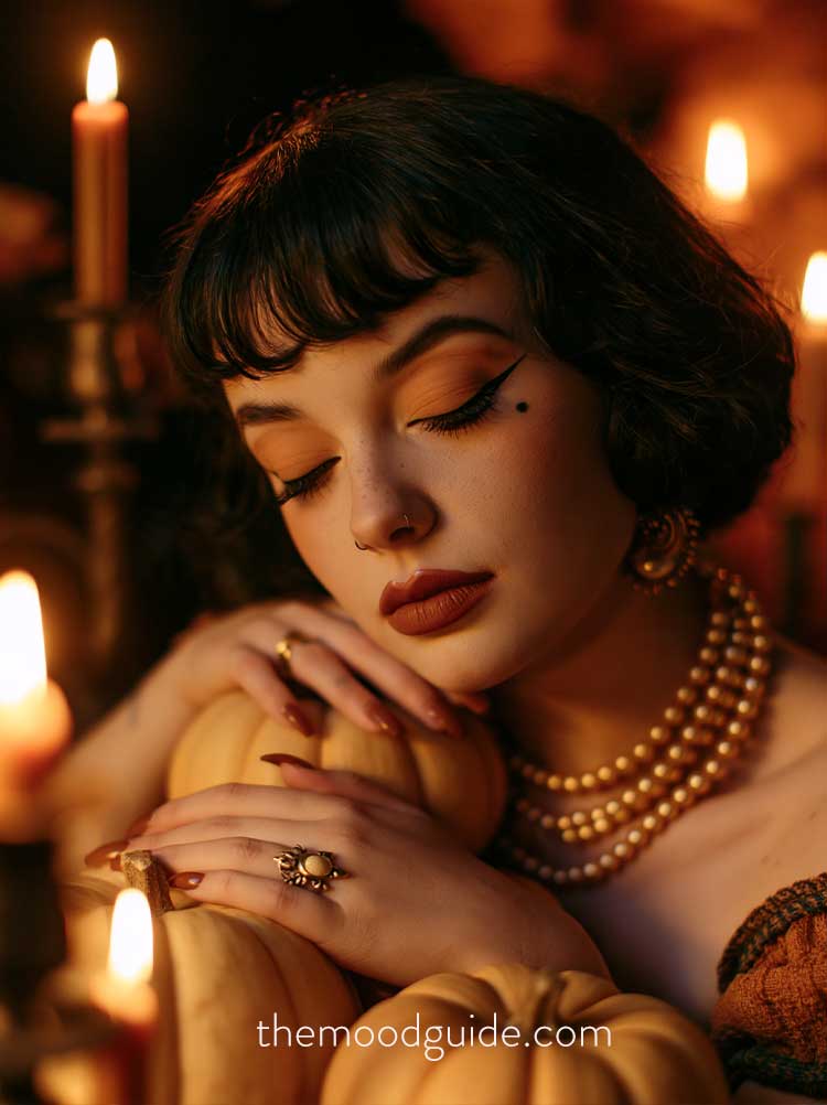 simple easy classic retro vintage halloween makeup